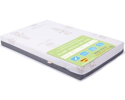 Ademend Co-Sleepingmatras voor Kinderbedden - 50 x 83 cm, 10 cm Dikte, Hybride en Wasbaar