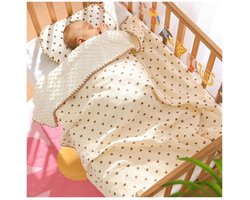 Ademende babydekens, zachte babydekens, inbakerdekens voor baby's, beddengoed, hartvormige patronen