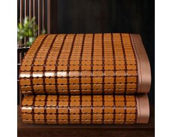 Ademende Bedmat - Zomer Matras - Zomercomfort Slaap - Natuurlijk Bamboe Rotan - 100x190cm - Natuurlijk