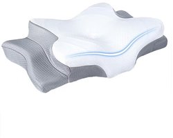 Ademvrij Hoofdkussen - Vlinderkussen - Anti Snurk - CPAP Kussen ✓ Orthopedisch Traagschuim Nekkussen - Ergonomisch Vlinder Slaapkussen - Cervicaal Hoofdkussen - Memory Foam Voor Nekklachten - Comfortabel Bedkussen - Ademvrij Hoofdkussen Apneu