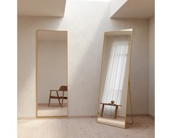 ADFBL Passpiegel Goud 165x60 cm - Vrijstaande Spiegel & Wandspiegel | Modern Aluminium Frame