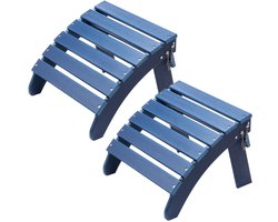 Adirondack Krukken, Set van 2, 47 X 47 X 35 cm, Hdpe, Opvouwbare Voetenbank, Weerbestendig, voor Adirondack Stoelen, Ideaal voor Veranda, Zwembad, Gazon, Achtertuin, Blauw