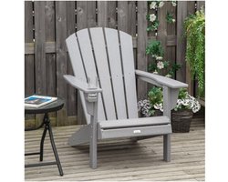 Adirondack tuinstoel met drank eigenaar tuin meubels tuin meubels balkon stoel grijs plastic 75 x 87 x 90 cm
