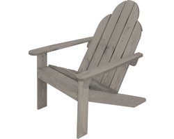 Adirondack tuinstoel van massief hout weerbestendig belastbaar tot 120 kg grijs van dennenhout ML design