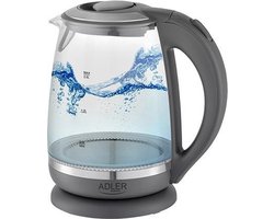 Adler AD 1286 - waterkoker - 2 Ltr - Grijs, Transparant - 2200 W