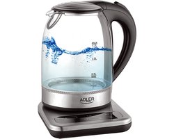 Adler AD 1293 - waterkoker - 1,7 liter - Grijs - Transparant - 1850 W