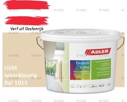 ADLER Aviva Tiromin-Color Silicaat Muurverf Binnen – 1 Liter – RAL 1015 Licht ivoorkleurig, Hoogdekkende & Ademend – Ecologische Schimmelwerende Wandverf