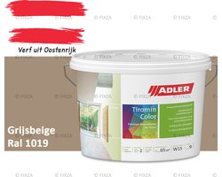 ADLER Aviva Tiromin-Color Silicaat Muurverf Binnen – 1 Liter – RAL 1019 Grijsbeige, Hoogdekkende & Ademend – Ecologische Schimmelwerende Wandverf