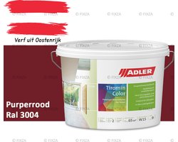 ADLER Aviva Tiromin-Color Silicaat Muurverf Binnen – 1 Liter – RAL 3004 Purperrood, Hoogdekkende & Ademend – Ecologische Schimmelwerende Wandverf