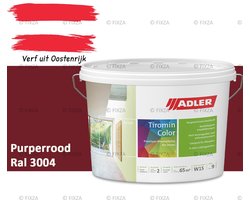 ADLER Aviva Tiromin-Color Silicaat Muurverf Binnen – 1 Liter – RAL 3004 Purperrood, Hoogdekkende & Ademend – Ecologische Schimmelwerende Wandverf