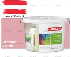 ADLER Aviva Tiromin-Color Silicaat Muurverf Binnen – 1 Liter – RAL 3015 Lichtroze, Hoogdekkende & Ademend – Ecologische Schimmelwerende Wandverf