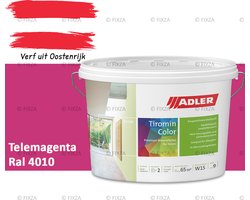 ADLER Aviva Tiromin-Color Silicaat Muurverf Binnen – 1 Liter – RAL 4010 Telemagenta, Hoogdekkende & Ademend – Ecologische Schimmelwerende Wandverf