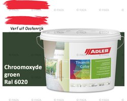 ADLER Aviva Tiromin-Color Silicaat Muurverf Binnen – 1 Liter – RAL 6020 Chroomoxyde groen, Hoogdekkende & Ademend – Ecologische Schimmelwerende Wandverf