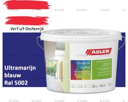ADLER Aviva Tiromin-Color Silicaat Muurverf Binnen – 3 Liter – RAL 5002 Ultramarijn blauw, Hoogdekkende & Ademend – Ecologische Schimmelwerende Wandverf