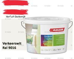 ADLER Aviva Tiromin-Color Silicaat Muurverf Binnen – 3 Liter – RAL 9016 Verkeerswit, Hoogdekkende & Ademend – Ecologische Schimmelwerende Wandverf