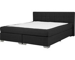ADMIRAL - Boxspringbed - Zwart - 140 x 200 cm - Polyester