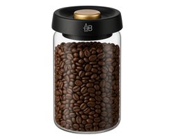 Adore Maison Barista Vacuüm Bewaarpot 1800ml – Luchtdichte Koffiebonen Opslag Pot van Borosilicaatglas – Versheidsbehoud en Vochtbestendig