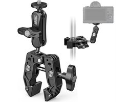 AdroitGoods Super Clamp Cameraklem – 360° Magic Arm met Dubbele Kogelkop & 1/4"- en 3/8"-Schroefdraad voor DSLR, LED-verlichting, Ronin & MOVI