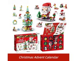 Adventskalender 2025 - 12 Dagen Aftellen Bouwstenen Kinderspeelgoed - 6-in-1 Speelgoedset - Adventskalender - Bouwspeelgoed - Kerstman en Kerstboom Blok Set - Voor Jongens en Meisjes - Voor Volwassenen en Kinderen