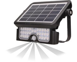 Adviti LUX LED Solar buiten wandlamp - Bewegingssensor, Lichtsensor en Zonnepaneel - IP65 - 4000K - 500 Lumen - Zwart