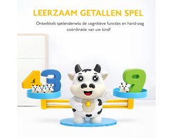 AE Educational - Leren rekenen - Weegschaal - Koe - Educatief speelgoed - Montessori speelgoed - Kinderspeelgoed - 3jaar - 4 jaar - 5 jaar - 6 jaar