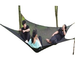 Aerial Camping Hangmatquad tent voor avonturen in de buitenlucht - Draagbaar, outdoor, 2-4 personen, reizen, vierkant, 3x3x3x3m hangmat 2 person