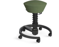 Aeris Swopper Comfort- ergonomische bureaustoel - zachte wielen - zwart frame - zitting microvezel - groen