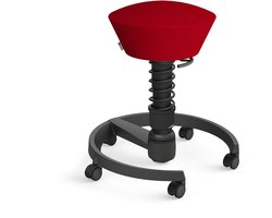 Aeris Swopper Comfort - ergonomische bureaustoel - zachte wielen - zwart frame - zitting microvezel - Rood