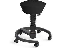 Aeris Swopper Comfort - Ergonomische bureaustoel - zwart - harde wielen- frame zwart - zwarte veer - bekleding zwart microvezel