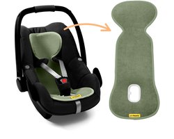 AeroMoov Air Layer – Inlegkussen Autostoel – Ademend & Warmteregulerend - Groep 0+ - Green Moss