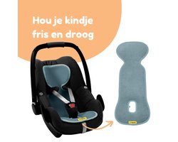 AeroMoov Air Layer – Inlegkussen Autostoel – Ademend & Warmteregulerend - Groep 0+ - Mint