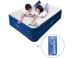 AeroRest 2-persoons luchtbed | 210 x 152 x 51 cm | Afritsbaar topmatras | Inclusief reparatiekit