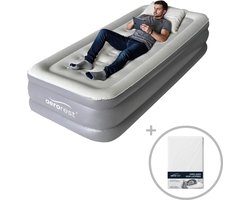AeroRest Supreme Plush XL 1-persoons luchtbed | 210 x 99 x 46 cm | Inclusief hoeslaken | Extra lang 210 cm | Ideaal voor lange mensen