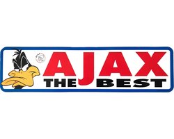 AFC Ajax Sticker - Looney Tunes - Daffy Duck - Ajax the best - 33 x 9 cm