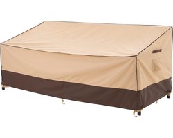 Afdekhoes voor loveseats, milieuvriendelijke stof, waterdicht, uv-bestendig, 2-zits, lounge-beschermhoes, tuinbanken, zeil, outdoor, sneeuwbescherming in de winter, 138 x 84 x 61/81 cm