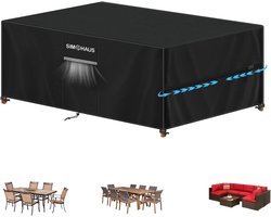 Afdekhoes voor Tuinmeubelen 220x120x75 cm - Waterdichte, Winddichte en UV-bestendige Tuintafelhoes van 420D Oxford Stof met Ventilatie en Verstelbare Bevestiging