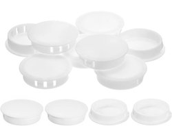 Afdekkapjes voor boorgaten - Kunststof blinddoppen - Nette meubelafwerking - Klikvergrendeling - Diameter 40 mm - Wit