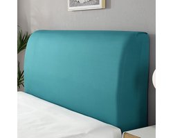 Afdekking van het hoofdeinde van het bed, stofdicht, stretch hoofdbordhoes, rugbescherming, all-inclusive slipcover, bedhoofdbordhoes, turquoise, 180 cm, voor (170-190 cm hoofdeinde)
