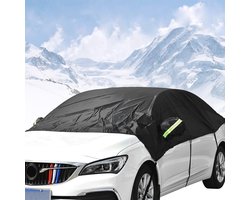 Afdekking voor auto, fosforescerend, halve garage, voorruit, beschermhoes, sneeuw- en uv-bescherming