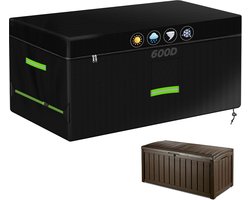 Afdekking voor Opbergdozen - Beschermhoes voor Tuinboxen - 1 Stuk - Zwart - 600D Oxford-stof