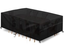 Afdekking voor tuinmeubelen, afdekzeil, tuinmeubelen, beschermhoes voor tuinmeubelen, waterdicht, winddicht, anti-UV, stofdicht, Oxford-weefsel, voor outdoor, bank, tafel, meubelsets, 230