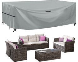 Afdekking voor tuinmeubelen, afdekzeil, tuinmeubelen, beschermhoes voor tuinmeubelen, waterdicht, winddicht, anti-UV, stofdicht Oxford-weefsel, voor outdoor, bank, meubelsets, 280 x 204 x 107