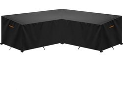 Afdekking voor tuinmeubelen, L-vorm, lounge-afdekking, waterdicht, rotan bankafdekking voor tuinmeubelen, beschermhoes, dekzeil voor hoekbank, hoekloungegroep, loungemeubels, 270 x 270 x