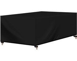 Afdekking voor tuinmeubelen, rechthoekig, 242 x 162 x 100 cm, afdekhoes van 420D Oxford-weefsel, waterdicht afdekzeil, uv-bestendig, beschermhoes voor meubelsets, tuintafel, zitgroep, zwart