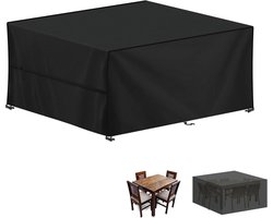 Afdekking voor tuinmeubelen, waterdichte beschermhoes, tuinmeubelen, anti-UV-afdekzeil voor tuintafels, terrasmeubels, zware belasting, 420D Oxford, outdoor afdekhoes voor meubelsets, 140 x 110