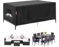 Afdekking voor tuinmeubelen, winterbestendig, 420d Oxford tuinmeubelen, waterdicht, beschermhoes, voor tuintafels, terrasmeubels, 150 x 150 x 74 cm, zwart