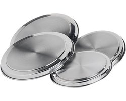 AFDEKPLATEN INOX SET 4  (2X21.5&2X17.5)