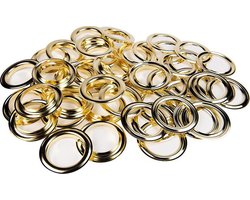 Afdekzeilwinkel - Zeilringen 25mm koper messing 20 stuks zonder gereedschap