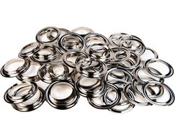 Afdekzeilwinkel - Zeilringen 25mm koper vernikkeld 20 stuks zonder gereedschap