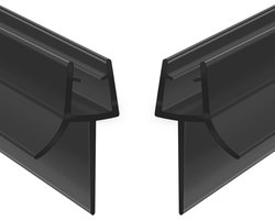 Afdichting voor douchecabines met extra dikke rubberen rand, lekvrij, zwart, 80 stuks